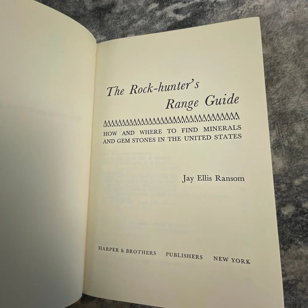 The Rock-Hunter's Range Guide Jay Ellis Ransom Hardcover Geology Book